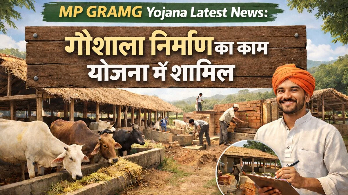 MP GRAMG योजना की ताज़ा खबर: गौशाला निर्माण कार्य योजना में शामिल