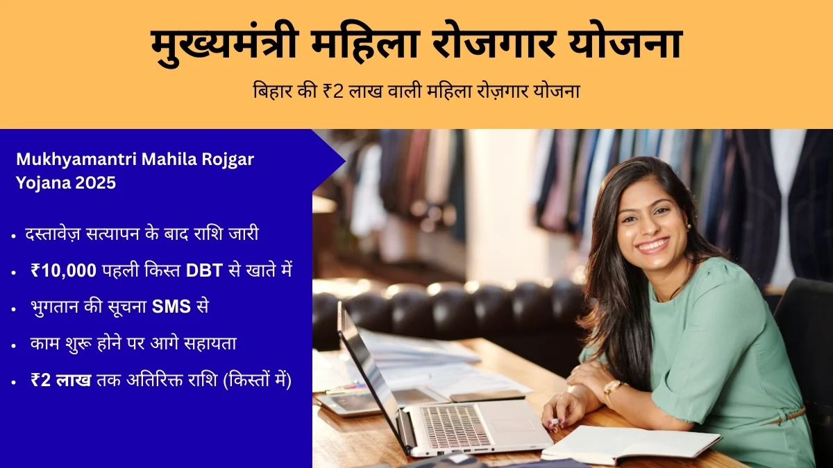 बिहार की ₹2 लाख वाली महिला रोज़गार योजना 8 बिहार की ₹2 लाख वाली महिला रोज़गार योजना