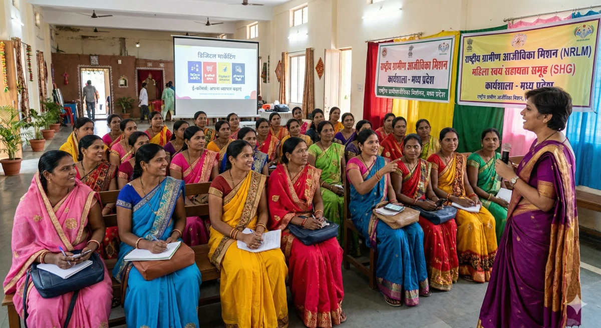 आजीविका कार्यशाला — SHG महिलाओं की डिजिटल ट्रेनिंग