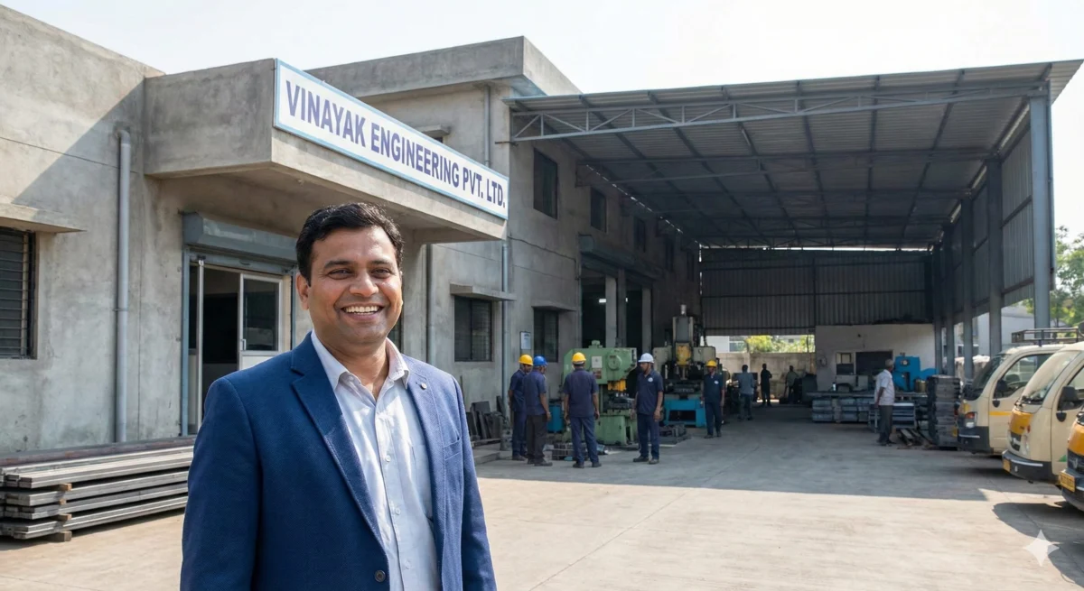 तरुण मुद्रा लोन से छोटी फैक्ट्री खोलता आत्मविश्वासी भारतीय उद्यमी